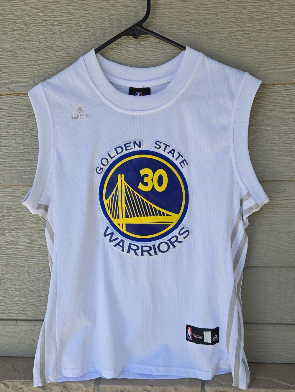 Adidas Golden State Warriors Youth White #30 Basketball Jersey